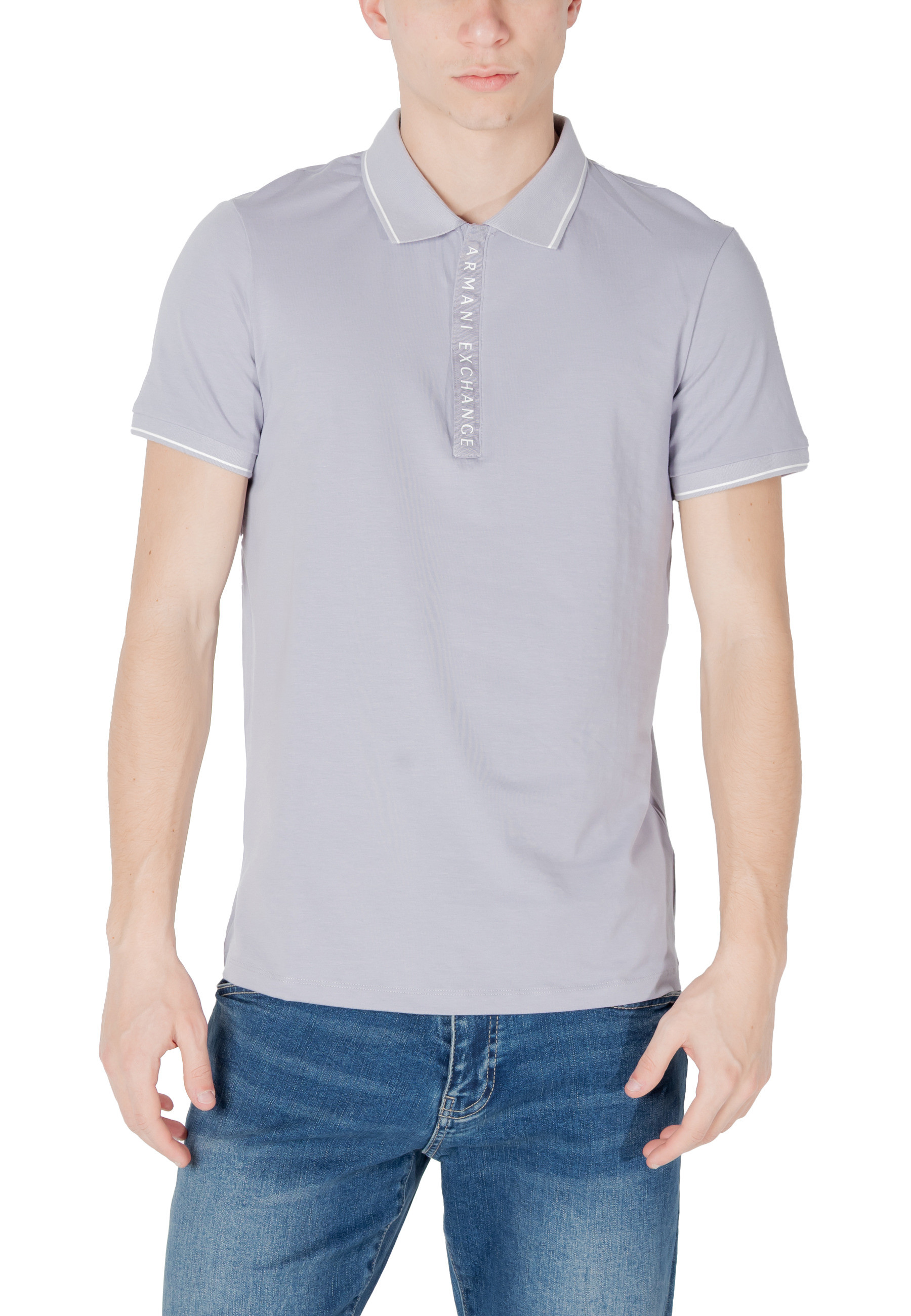 

Поло Armani Exchange, серый