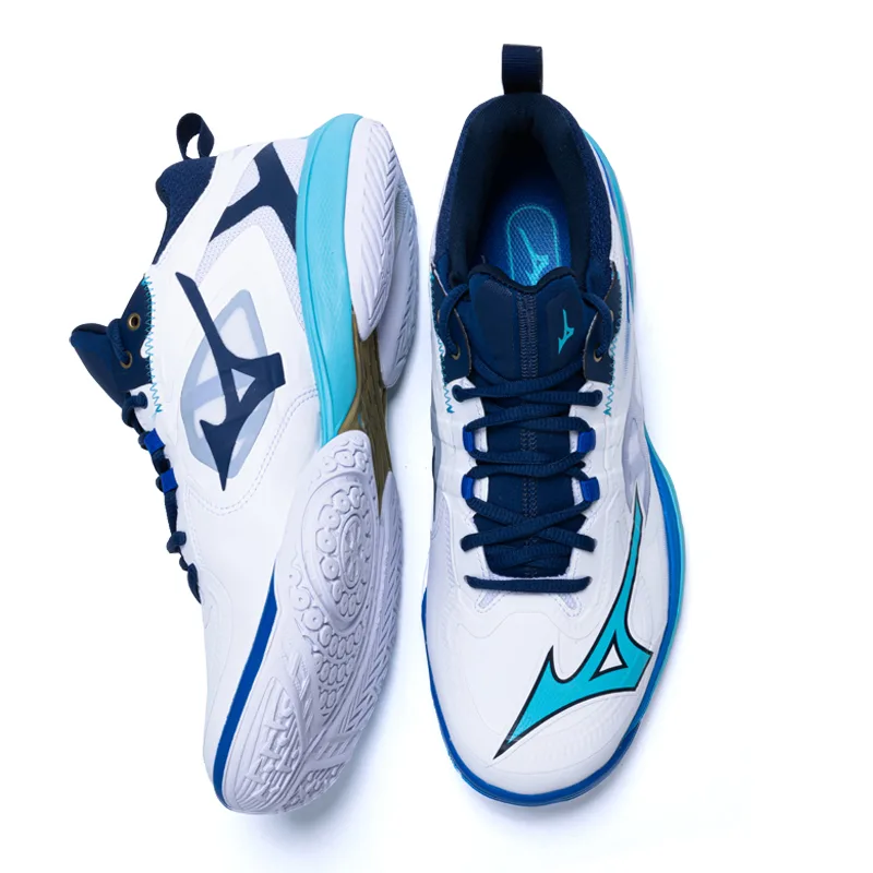Mizuno Wave Claw Neo 3 Wide 'White Seasonal Blue' — фото 4