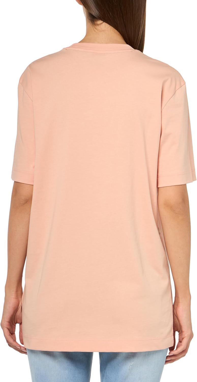 Футболка BOSS Women's Small Logo Cotton Crewneck, Dusty Pink — фото 2