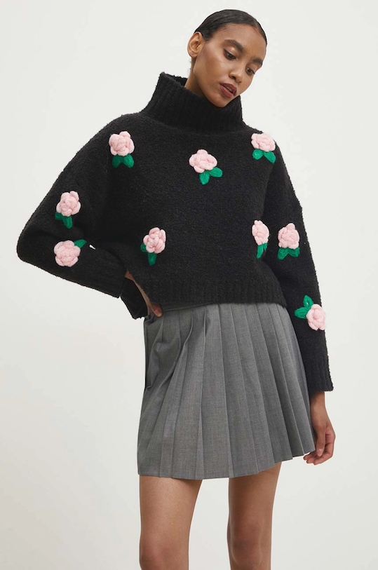 

Свитер из смесовой шерсти Answear.Lab, черный