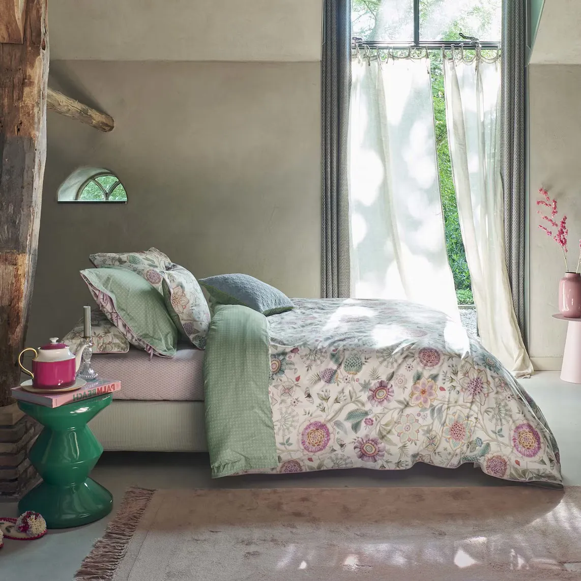 

Комплект пододеяльников из хлопка Vivan las Flores Pip Studio, разноцветный