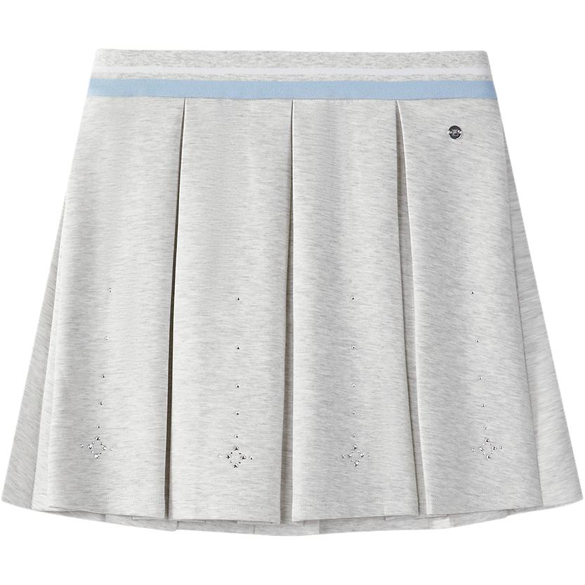 

FILA KIDS Умеренная вязка короткая юбка из трикотажной ткани для подростков лето ivory