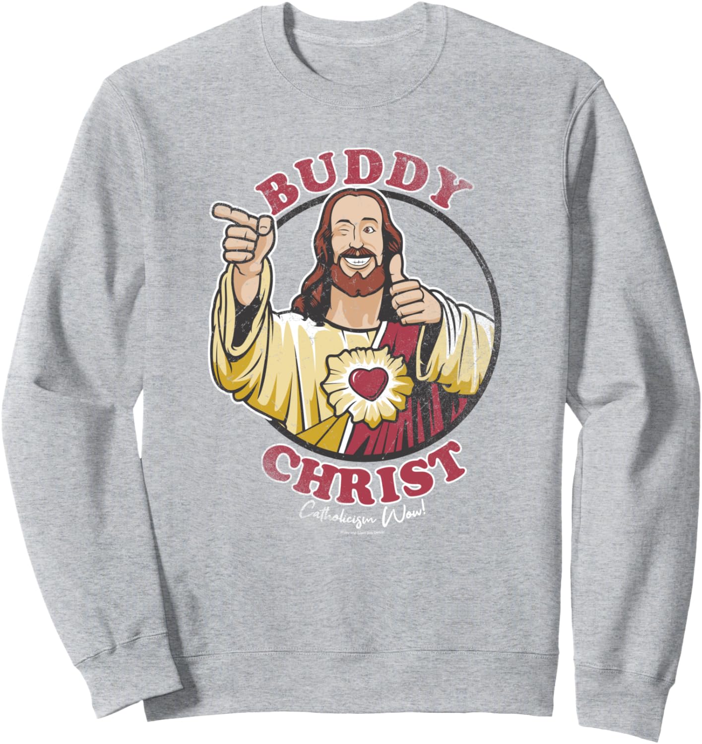 

Толстовка с портретом Джея и Молчаливого Боба Бадди в кругу Христа Jay And Silent Bob, серый