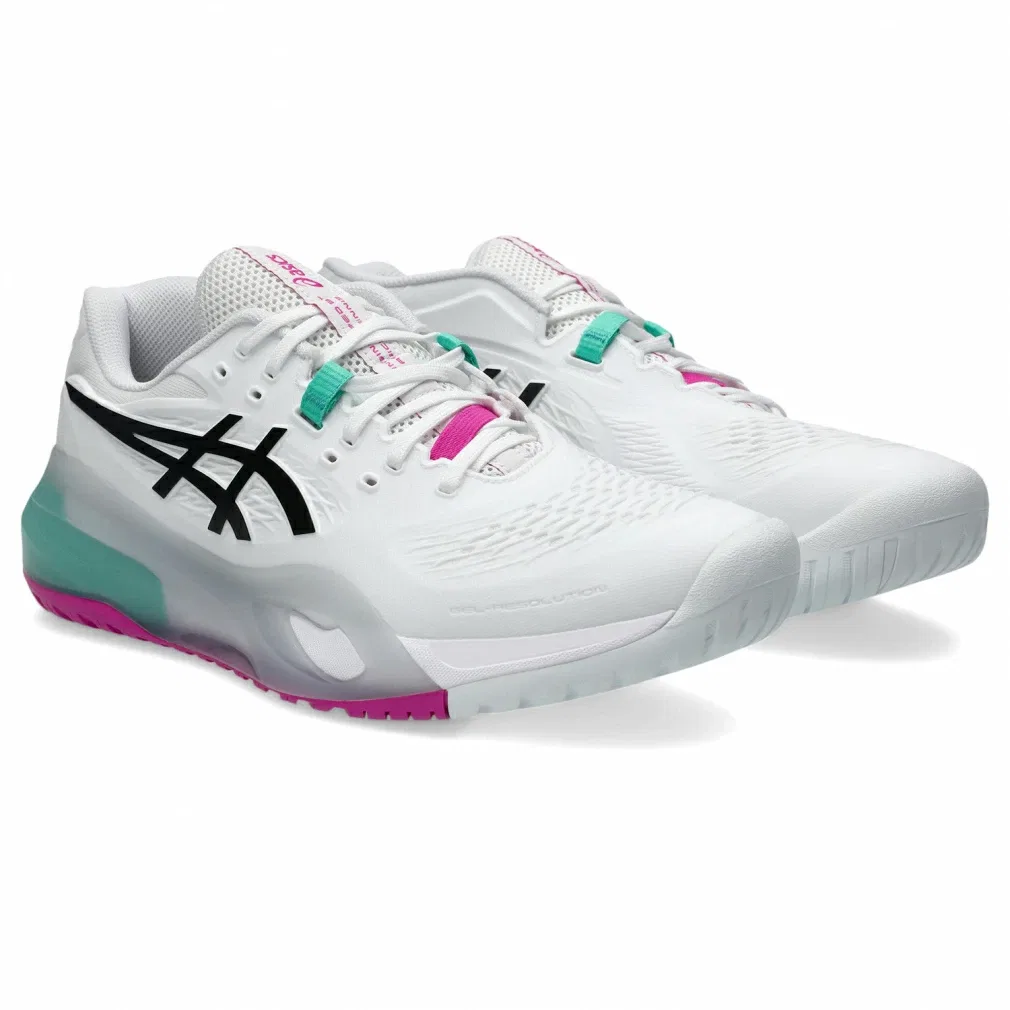 Мужские теннисные кроссовки «GEL-Resolution 10 Wide» от ASICS, White X Pink — фото 3