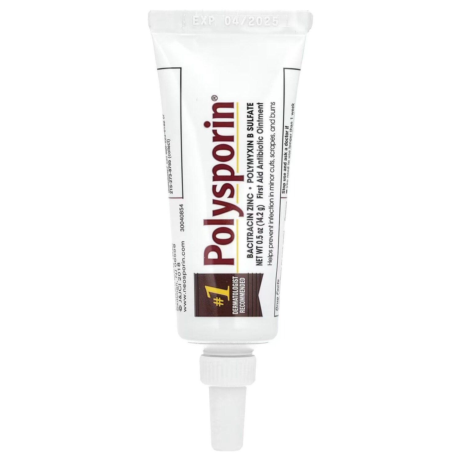 

Полиспорин, мазь с антибиотиком, 0,5 унции (14,2 г) Polysporin