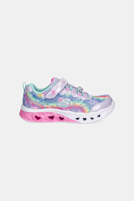 Кроссовки детские с блестками Flutter Heart Lights Groovy Swirl Skechers, фиолетовый — фото 2