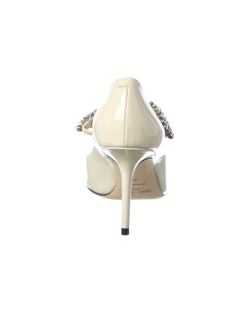 Jimmy Choo Bing 85 Patent Pump, белый — фото 3