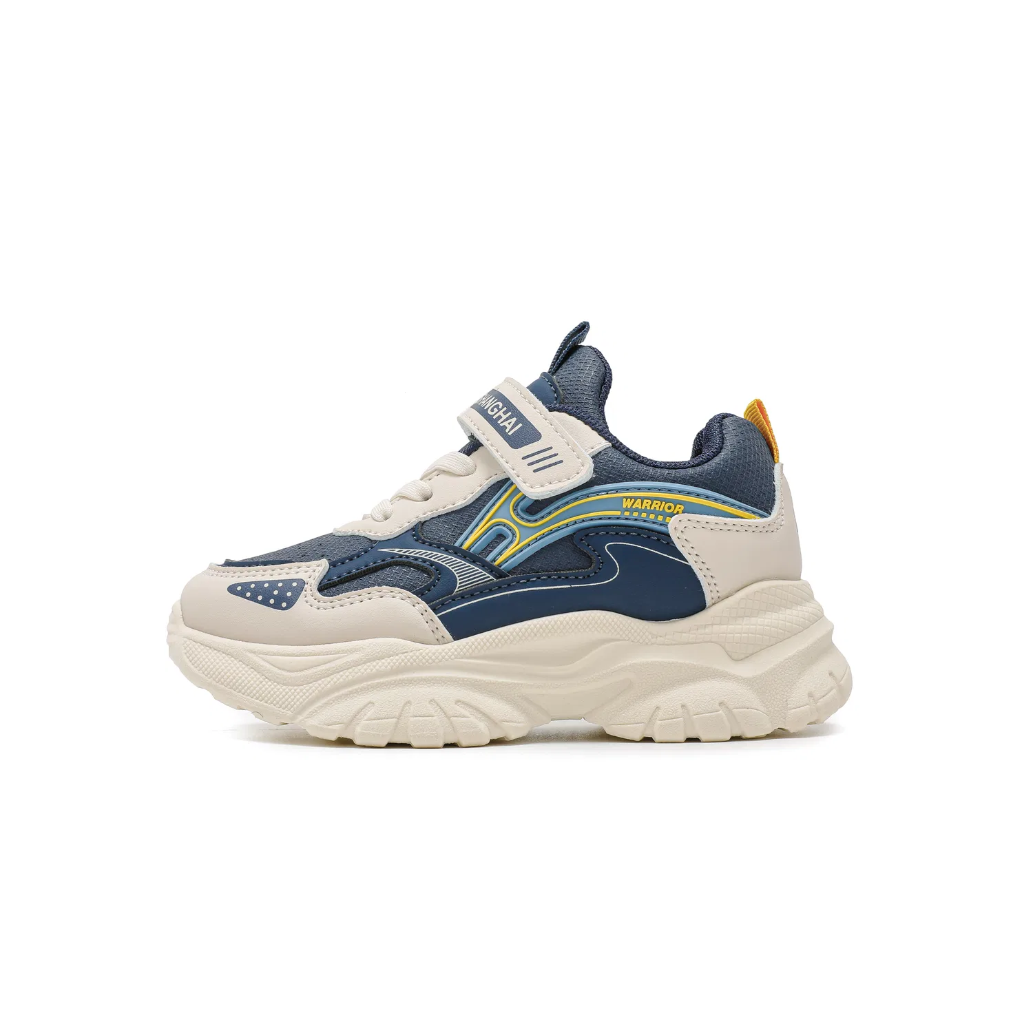 Детские повседневные кроссовки с амортизацией и износостойкостью WARRIOR, Beige Blue