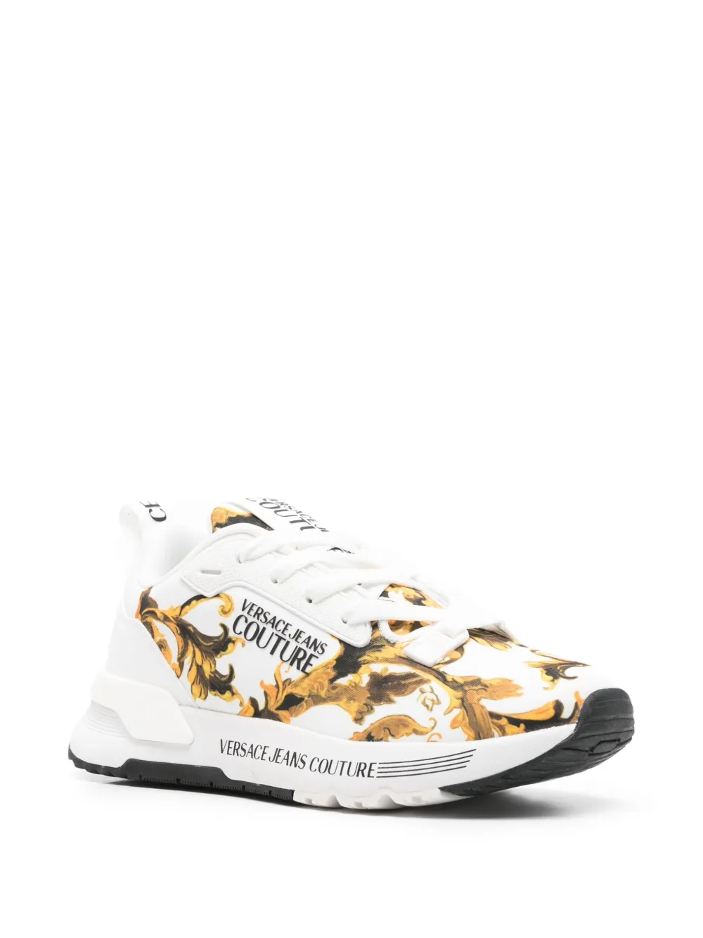Дутые кроссовки на шнуровке Versace Jeans Couture, белый — фото 2
