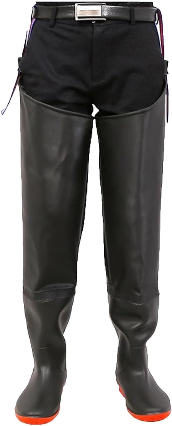 

Мужские теплые плюшевые сапоги-забродные сапоги до колена (80 см/80 см) с регулируемой пряжкой Bcomfy, черный