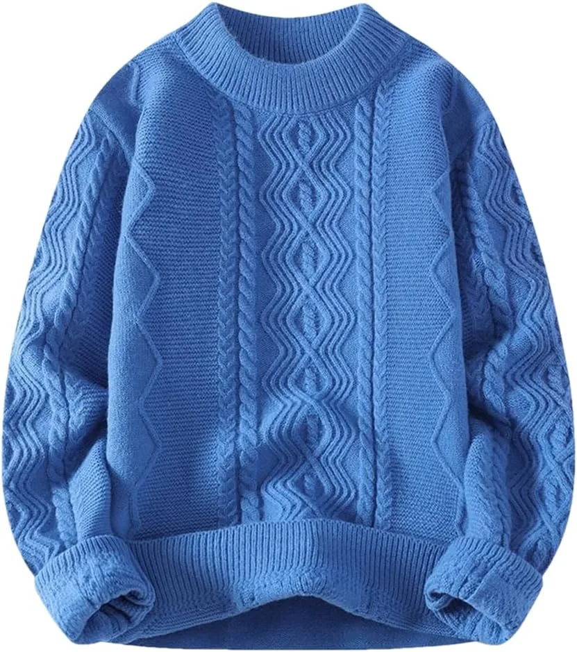 

Свитер мужской вязаный Fall Winter, Solid Color, Soft Warm Pullovers Hamthuit