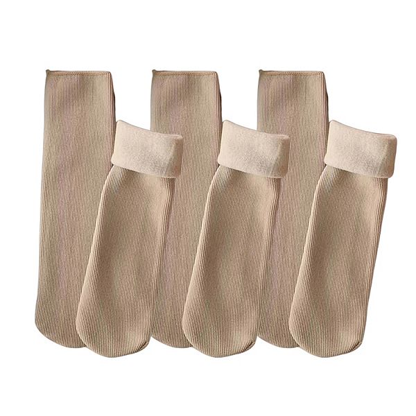 

Набор из 3 пар мягких ребристых носков с эластичной тканью для комфорта и повседневной носки, готовый к подарку Anna-Kaci, Khaki