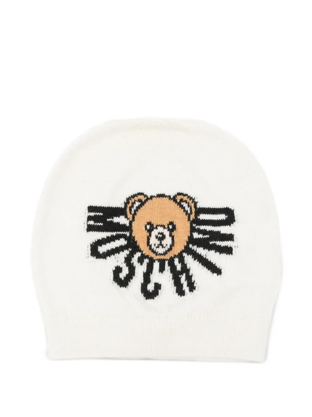 

Шапка бини с логотипом Moschino Kids, белый