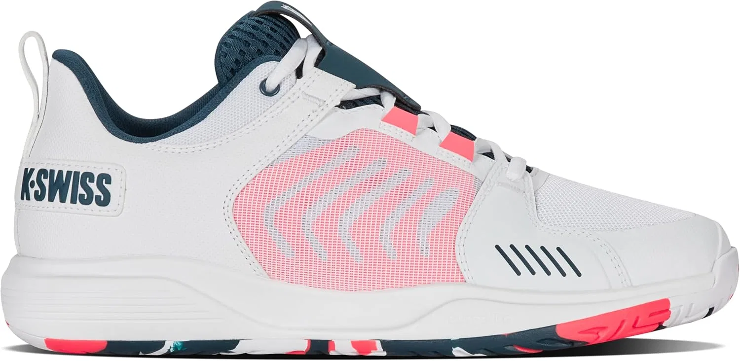 Кроссовки теннисные K-Swiss Ultrashot Team, белый/Stargazer/Neon Blaze