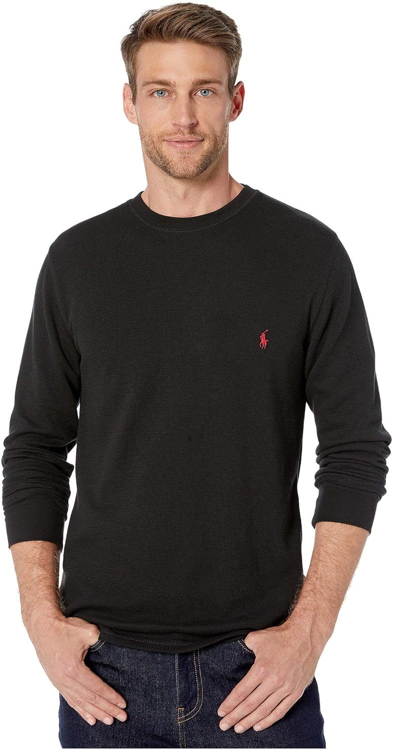 

Футболка POLO RALPH LAUREN mens Waffle, Polo Black/Rl2000 Red Pony Print