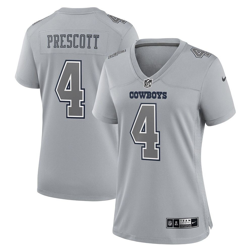 Женский джерси Nike Dak Prescott Grey Dallas Cowboys Atmosphere Fashion Game Джерси, цвет Cow Grey — фото 2