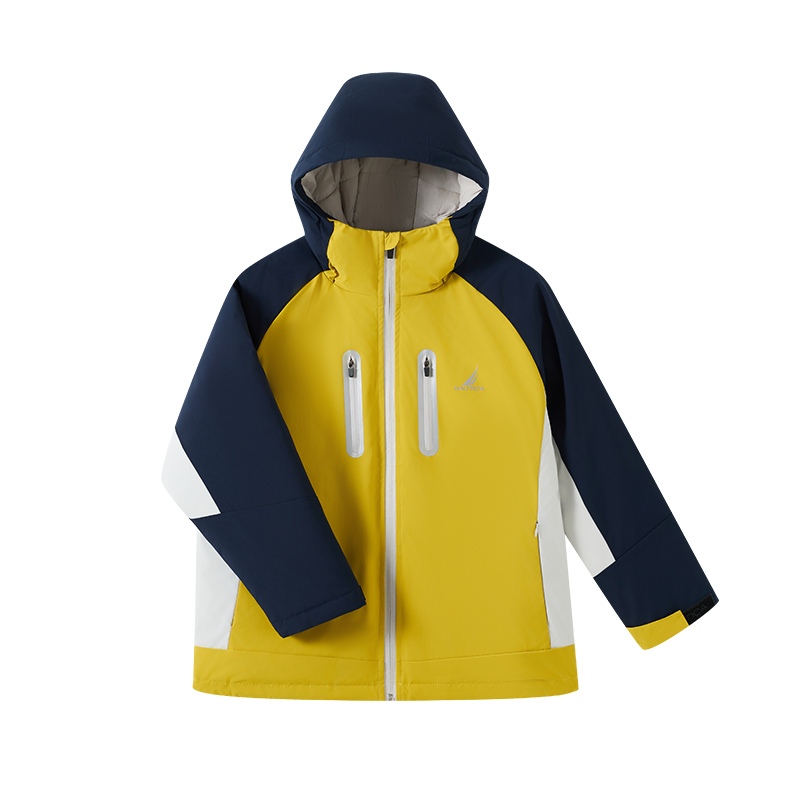 Детская пуховая куртка Three Proofings Nautica, светлый серый — фото 3