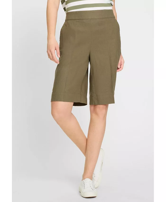 

Женские шорты Mona Fit из вискозы и льна Olsen, зеленый