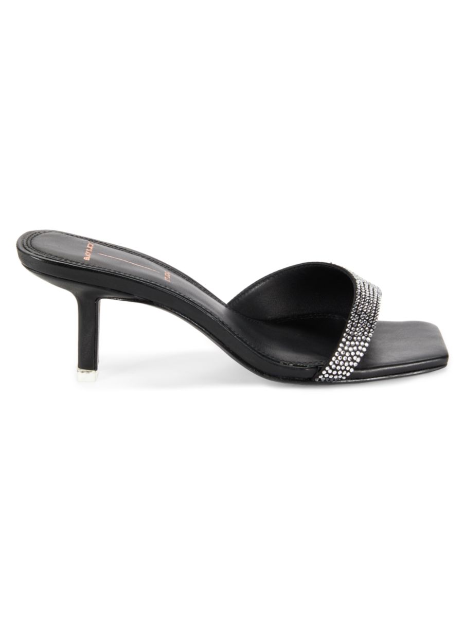 Сандалии из кожи с декоративными элементами Madison Black Suede Studio, черный
