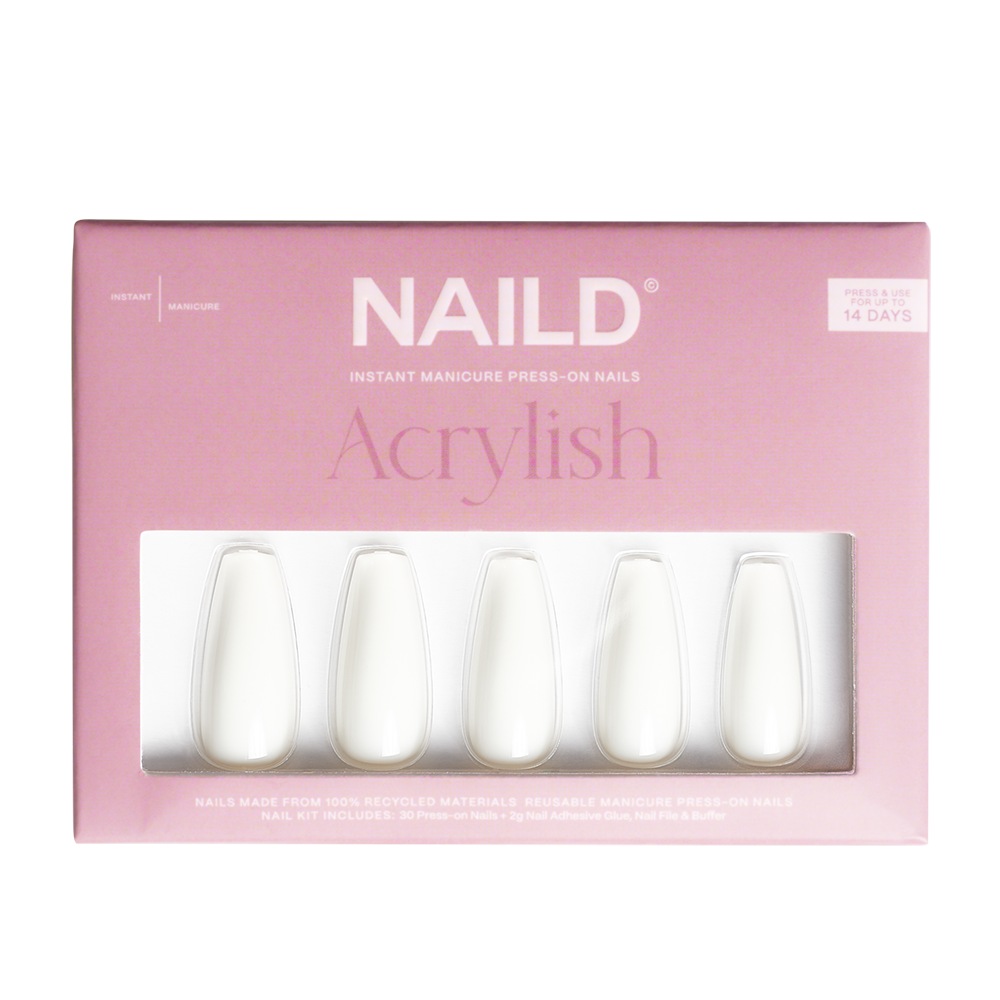 Искусственные ногти white acrylish extra long Naild, количество 1 шт.