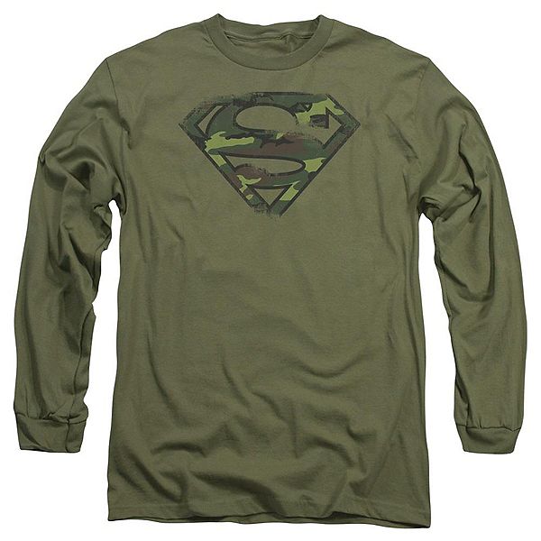 

Футболка с длинным рукавом Superman distressed camo shield Licensed Character