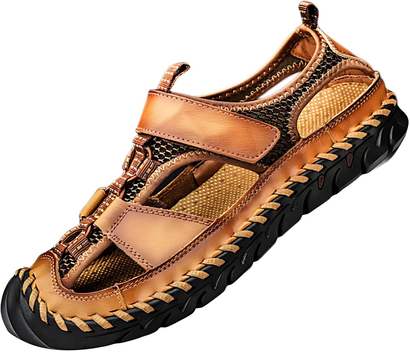 

Мужские походные сандалии большого размера с закрытым носком для активного отдыха Generic, коричневый