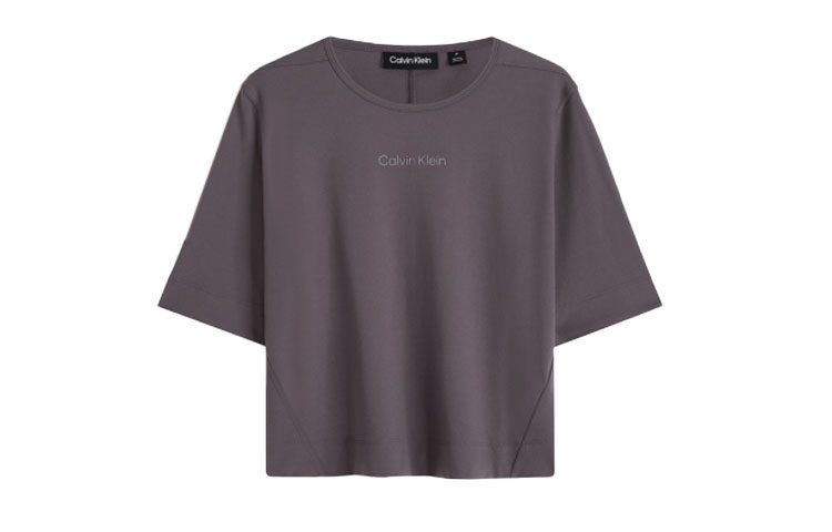 Футболка обычного кроссовка CALVIN KLEIN женская, цвет серый щебень, модель Rubble Jar Gray — фото 2