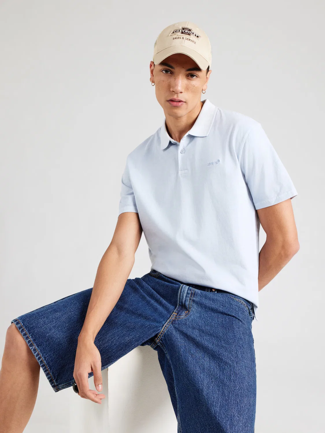 Рубашка 'Authentic Polo' Levi'S , Light Blue — фото 3