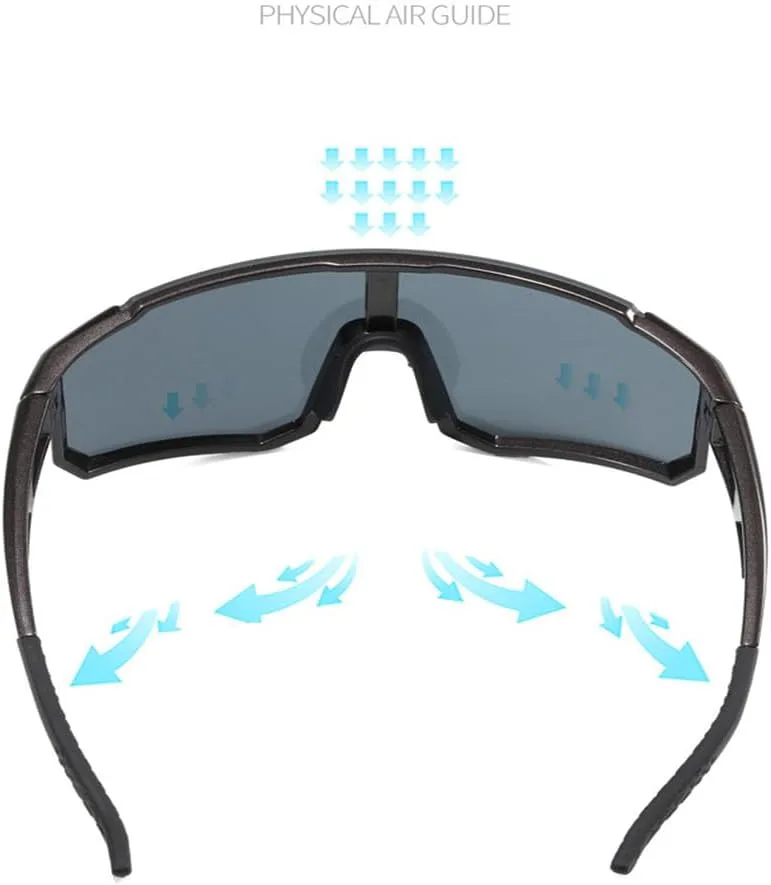 

Спортивные очки для велоспорта на открытом воздухе, солнцезащитные очки для велосипедистов, цельные защитные очки в большой оправе для мужчин KTUCN, Purple