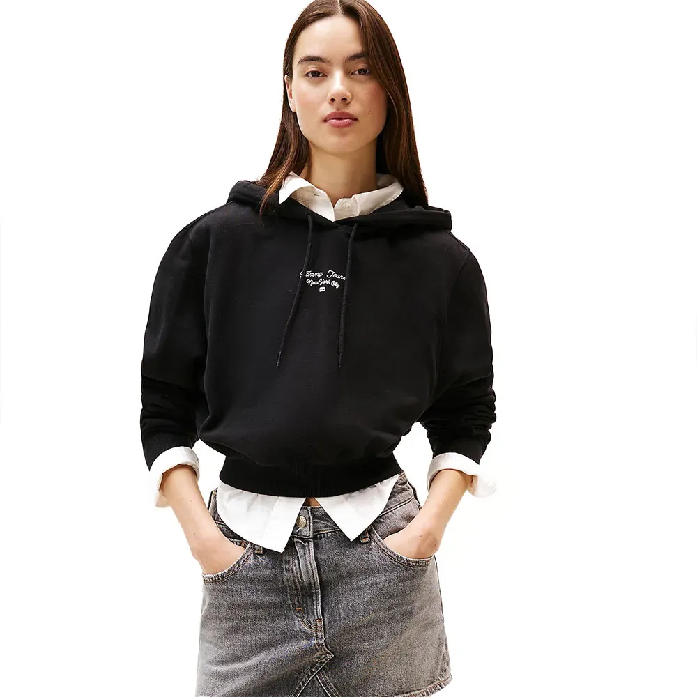 

Худи Tommy Jeans Essential Logo 1, черный