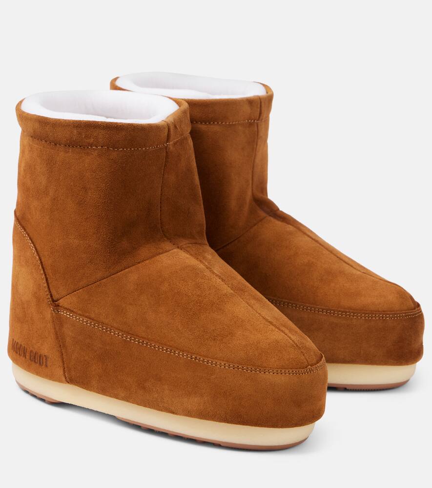 Низкие замшевые зимние ботинки Moon Boot, M008 Cognac