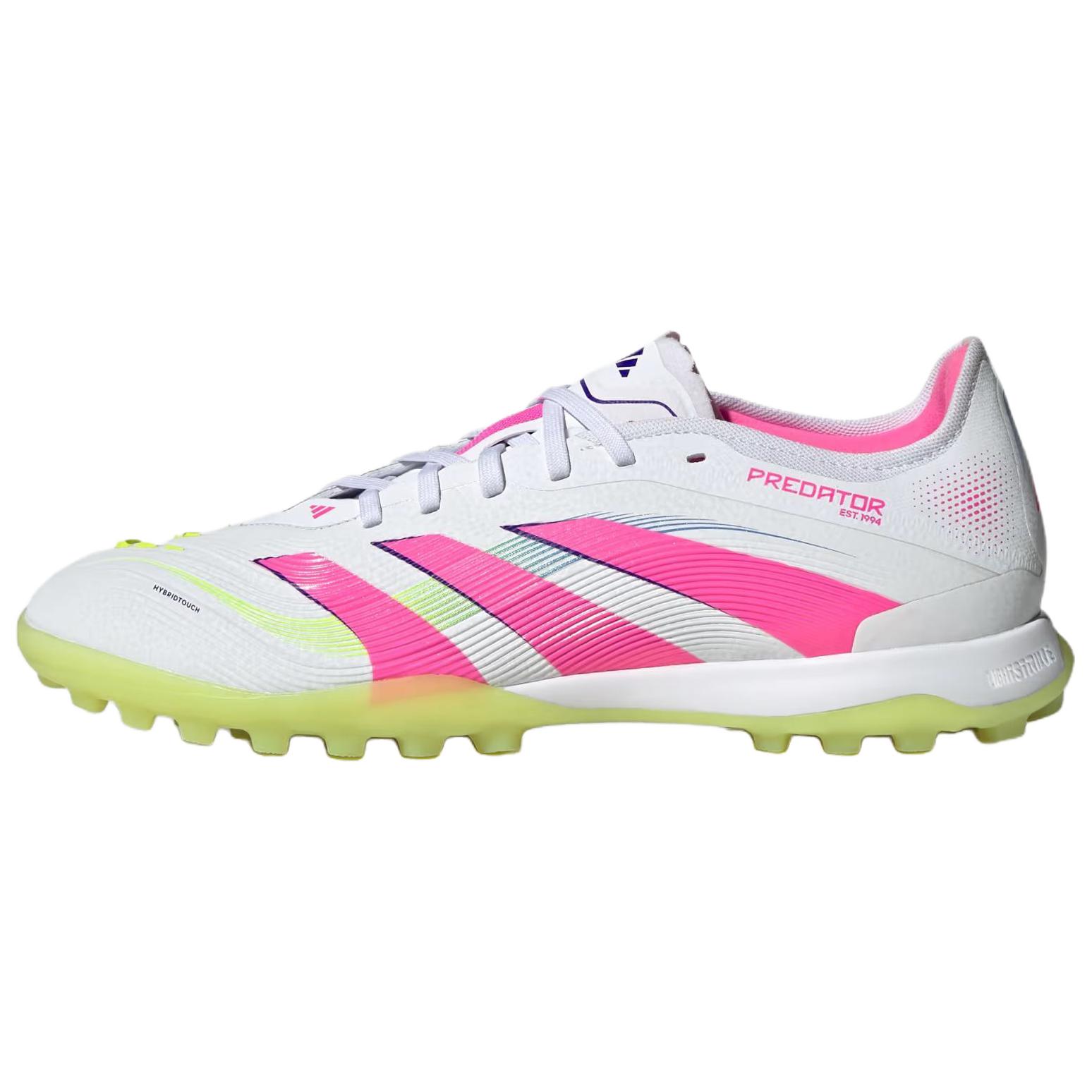 Adidas Футбольные бутсы PREDATOR PRO TF с резиновыми шипами и искусственным покрытием, противоскользящие, износостойкие, унисекс, розовые, белые