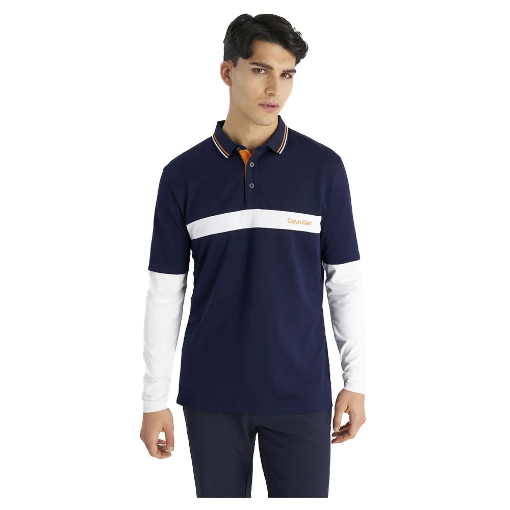 

Поло Calvin Klein Golf Hubbard Hybrid, синий