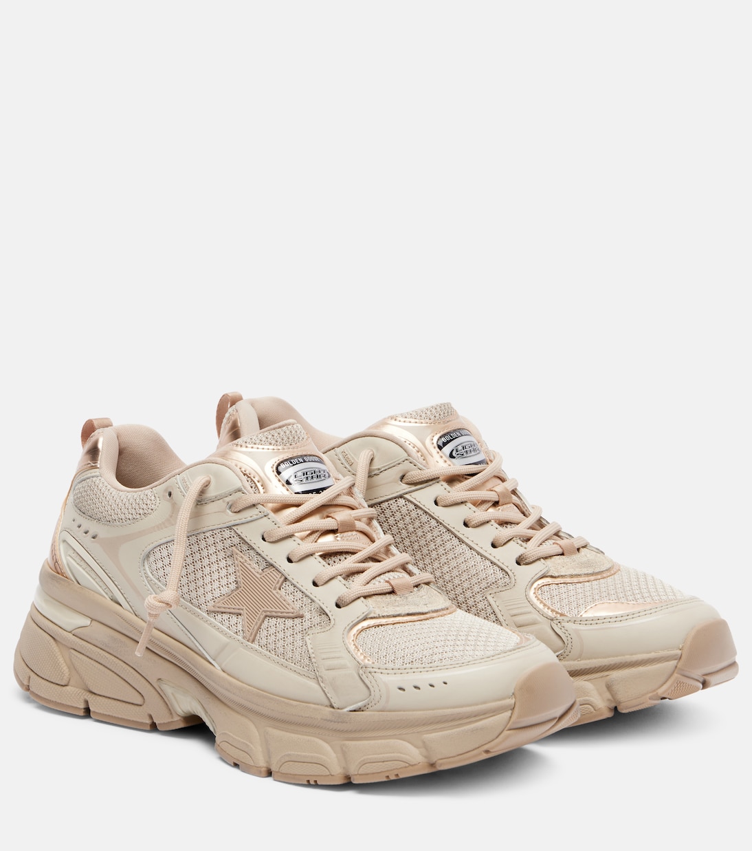 Lightstar кроссовки с кожаными вставками Golden Goose, Gray Mourn/Taupe