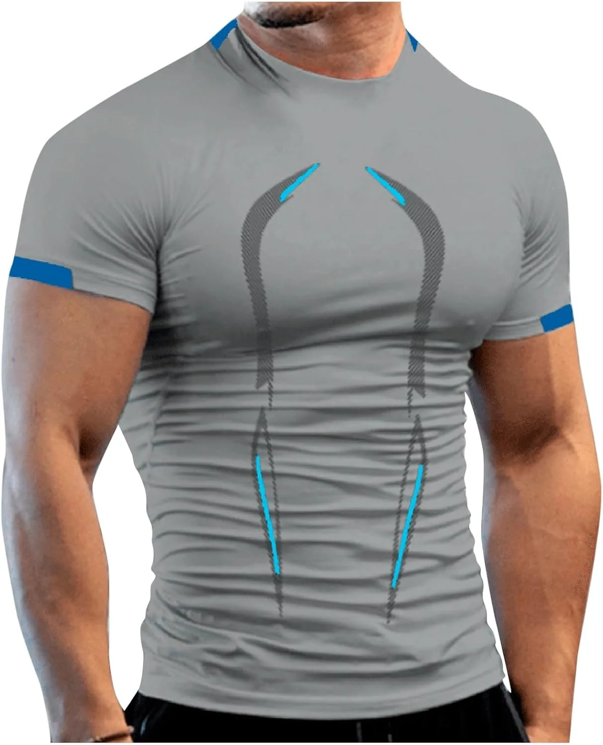 

Мужская футболка Active Quick Dry для бега и фитнеса, M-6XL RTRDE