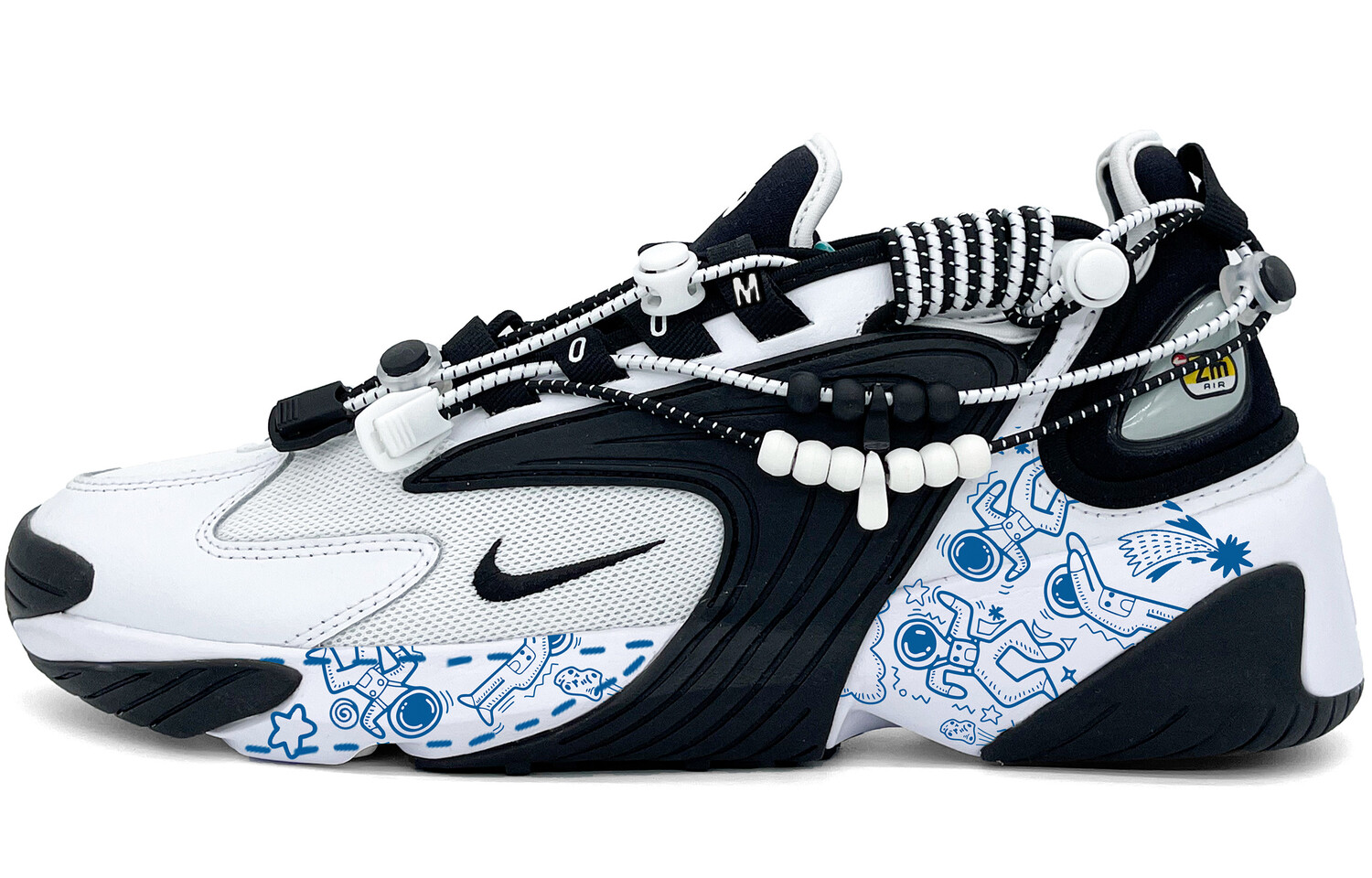 

Кроссовки Zoom 2K унисекс с низким верхом белые/черные Nike