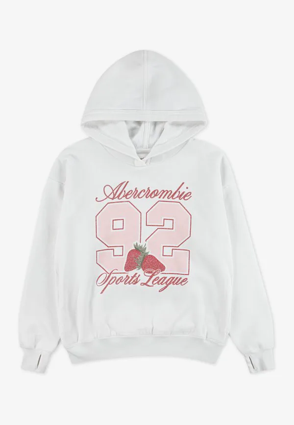 Клубничная толстовка Abercrombie & Fitch, Bright White