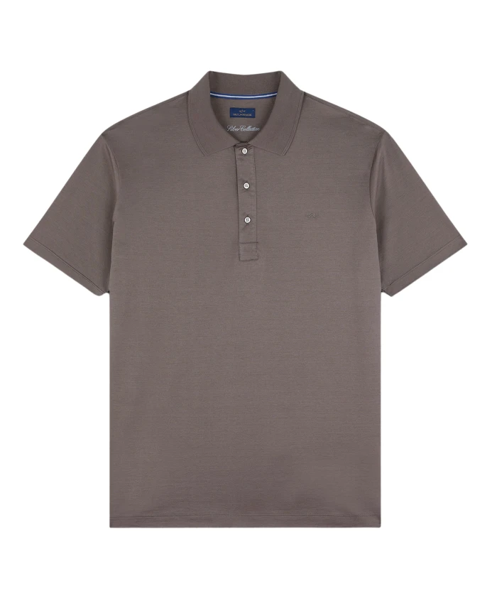 

Поло из хлопкового трикотажа Perlã Paul & Shark, коричневый