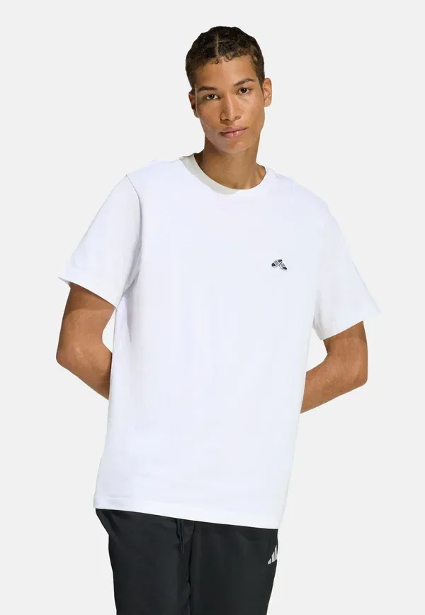 Футболка Adidas Performance summer slide graphic tee sports t-shirt, белый