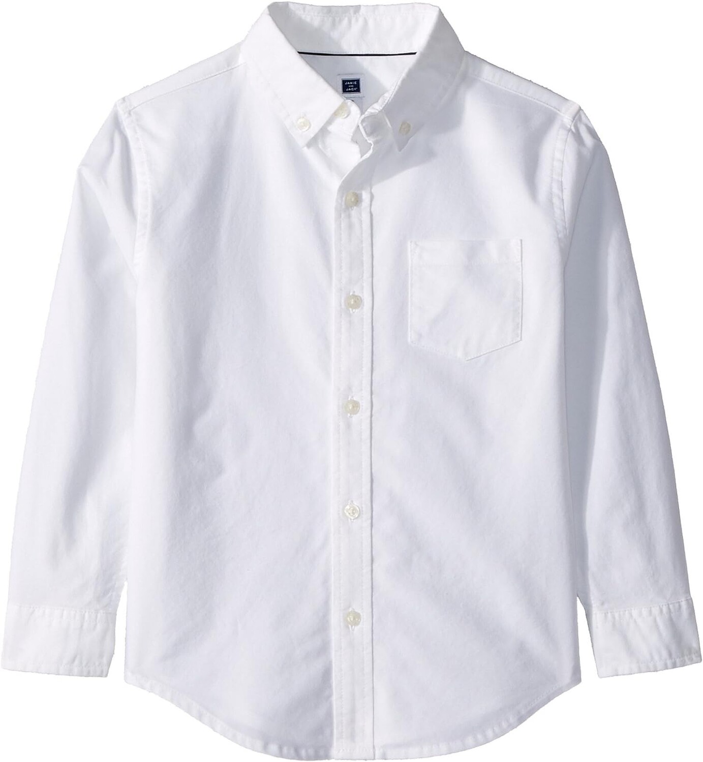 

Рубашка Janie and Jack Long Sleeve Oxford Button-Up Shirt, белый
