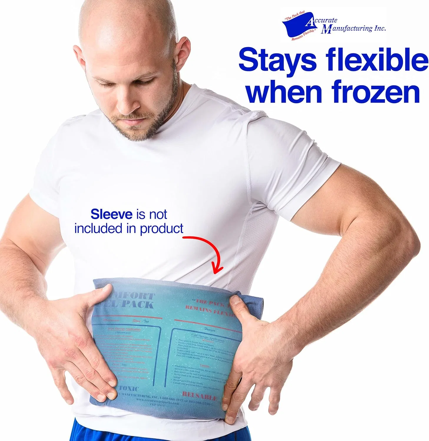 Гель для умывания Accurate Manufacturing — Гель-пакет Comfort Gel Pack белый — фото 2