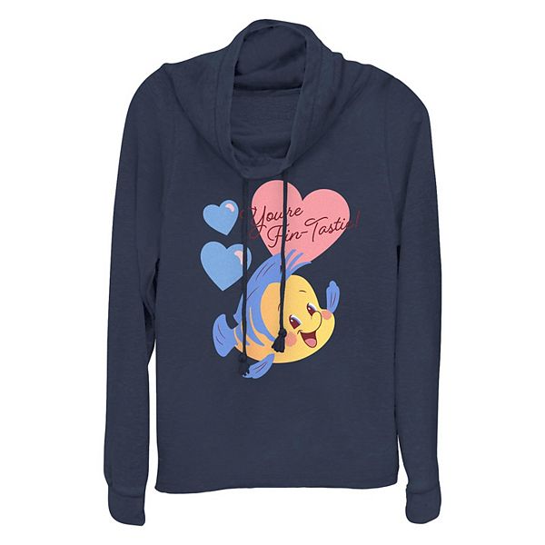 

Футболка The Little Mermaid Flounder You're Fin-tastic plus size с капюшоном и длинным рукавом Disney