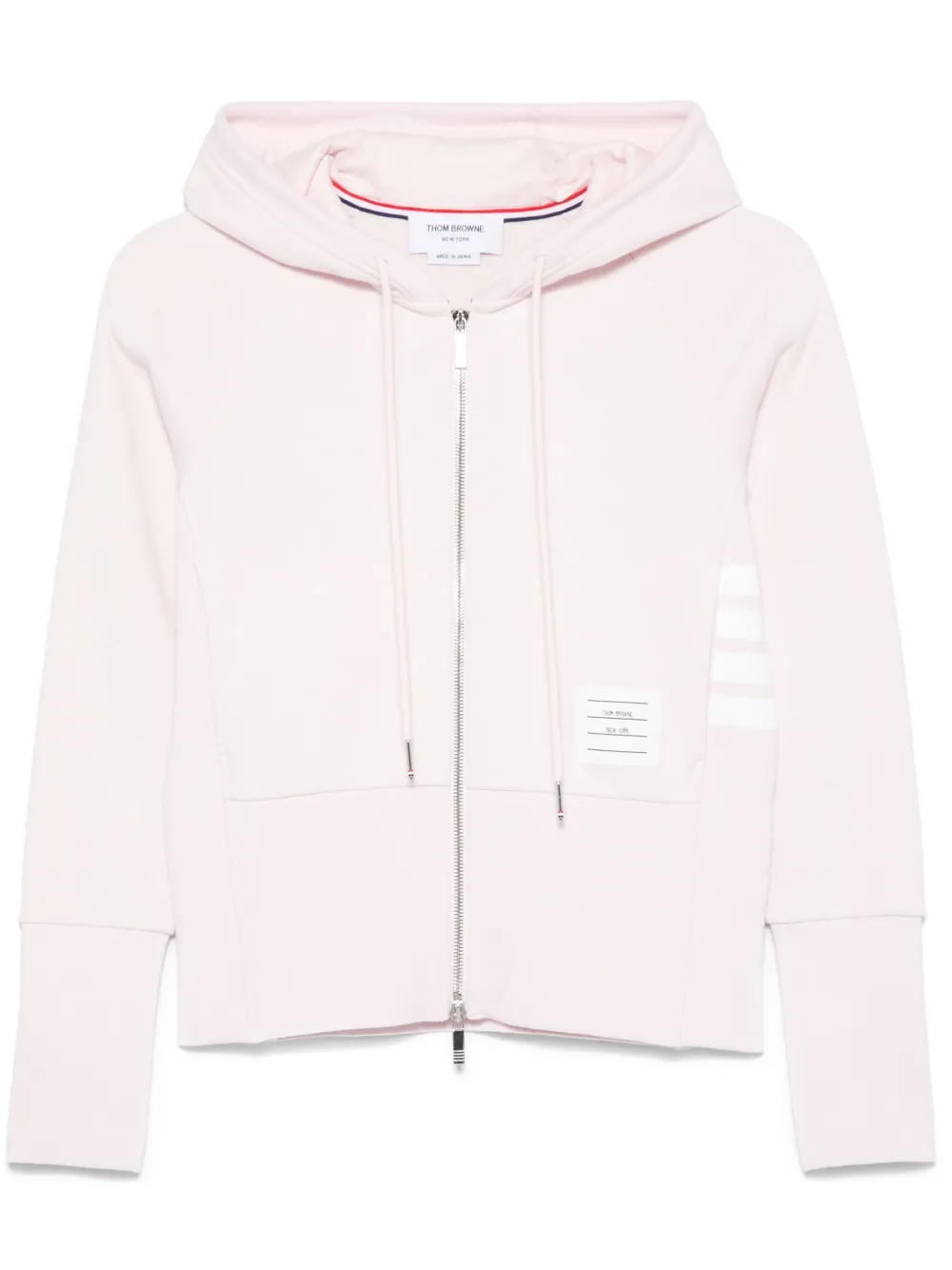 

Худи с полосками 4-Bar THOM BROWNE, розовый