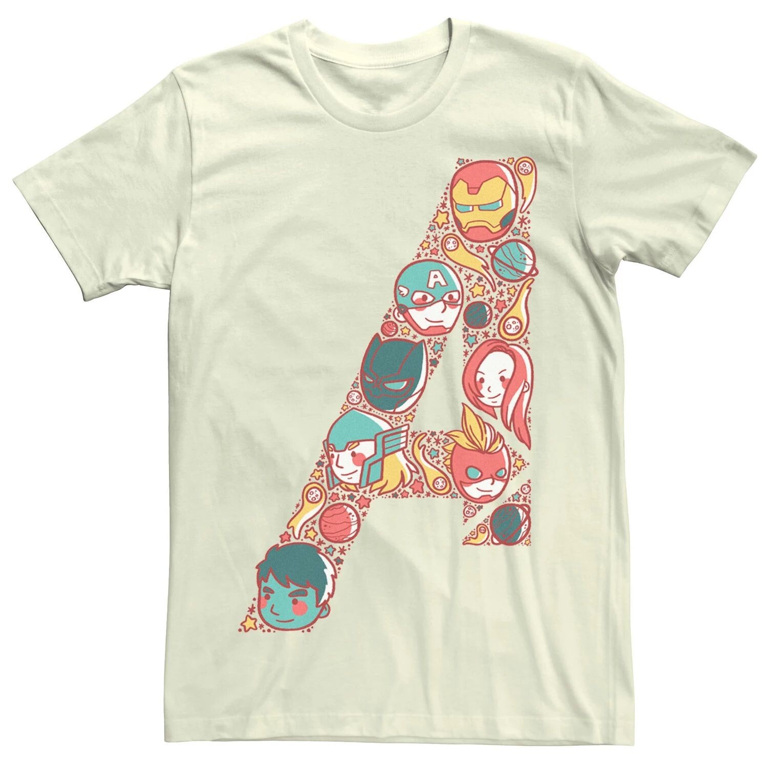 

Мужская футболка с логотипом Marvel Avenger Cartoon Hero Licensed Character