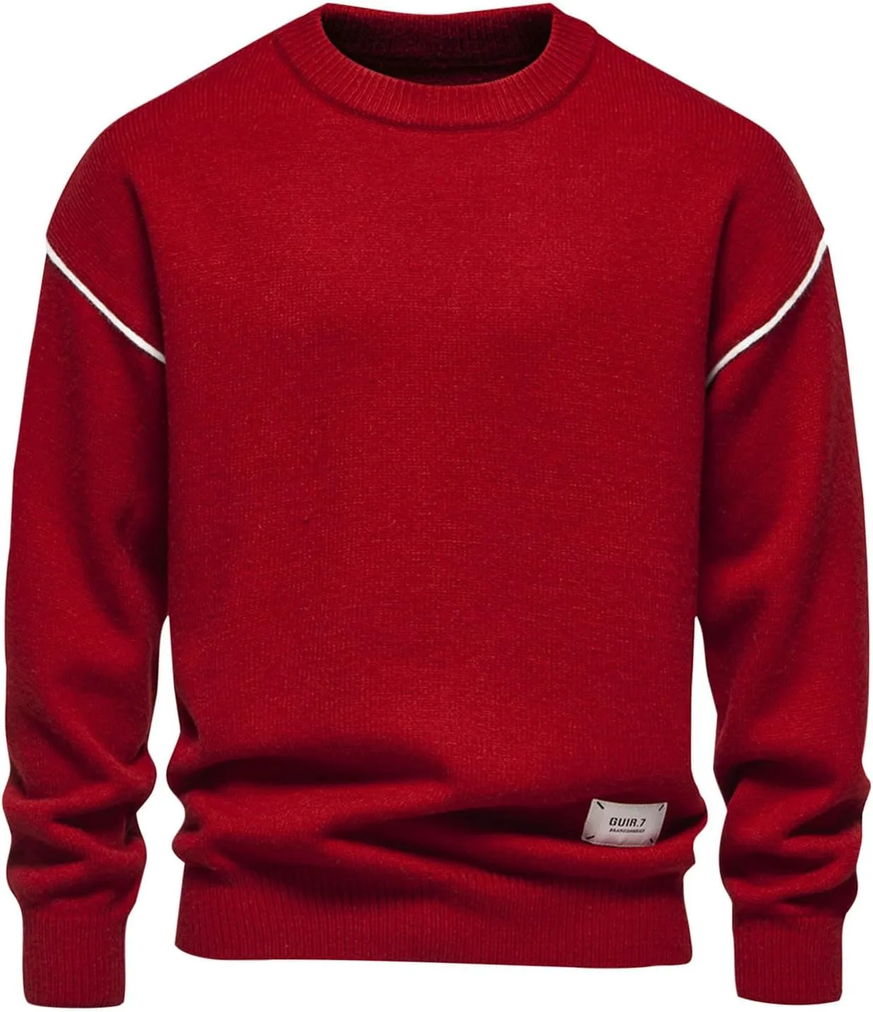 

Длинный свитер с круглым вырезом мужской Casual