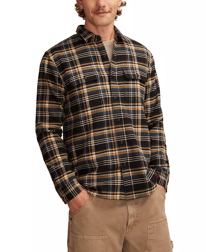 

Мужская фланелевая рубашка с длинным рукавом Cloud Soft Lucky Brand, черный