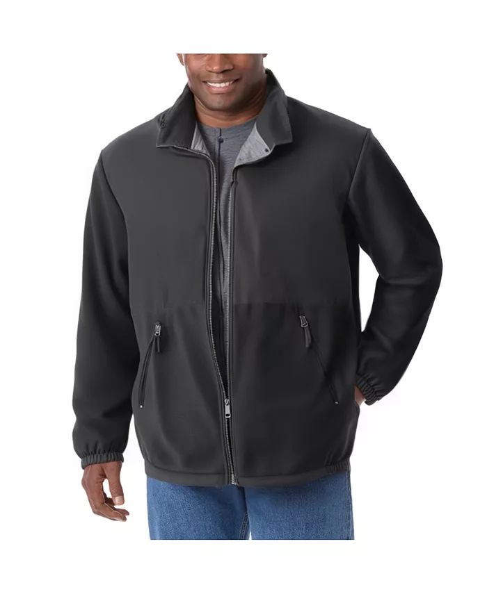 

Утепленная флисовая куртка на молнии Big & Tall Explorer Plush Fleece с цветными вставками KingSize, черный