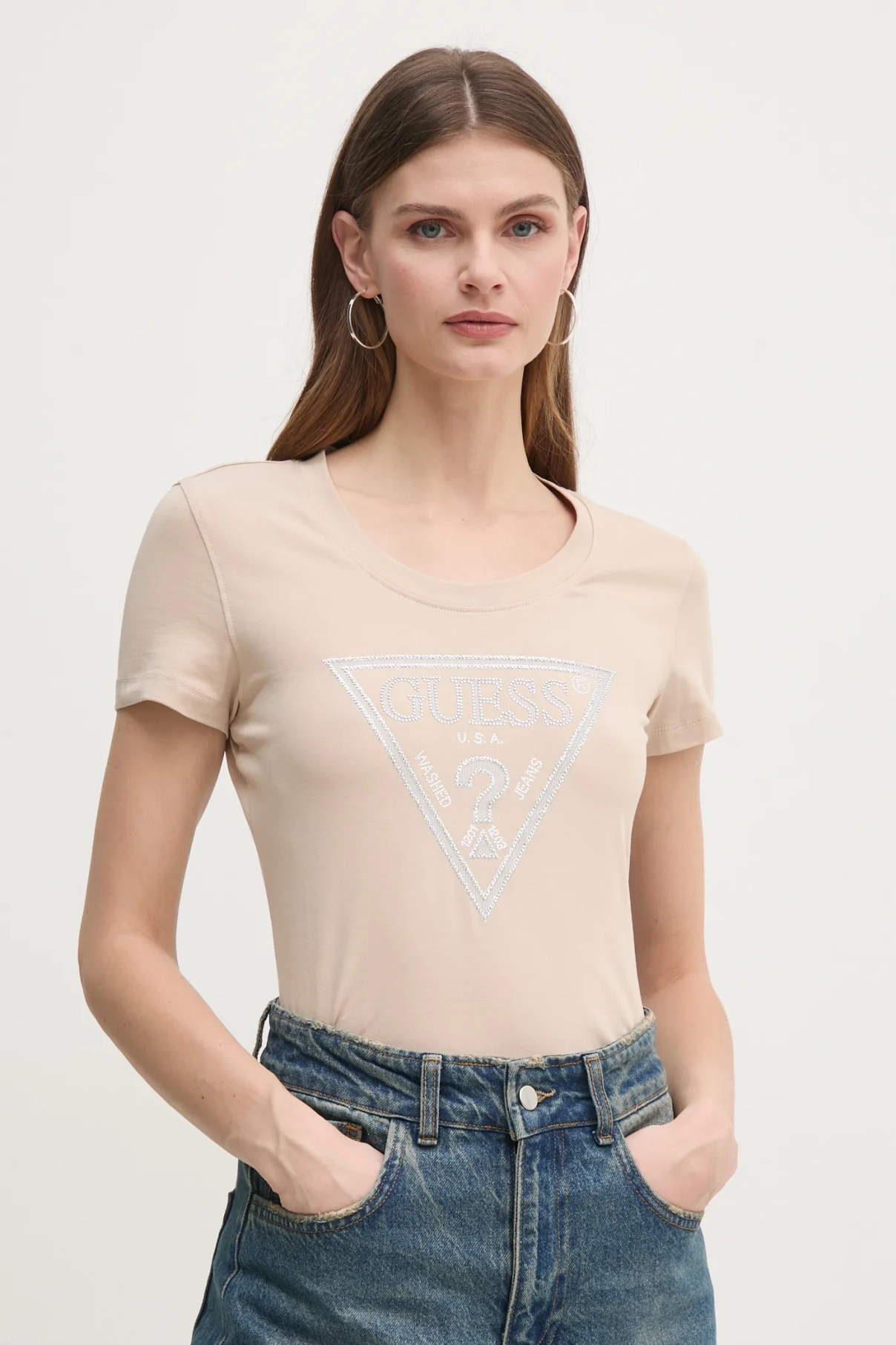 

Футболка Guess, бежевый
