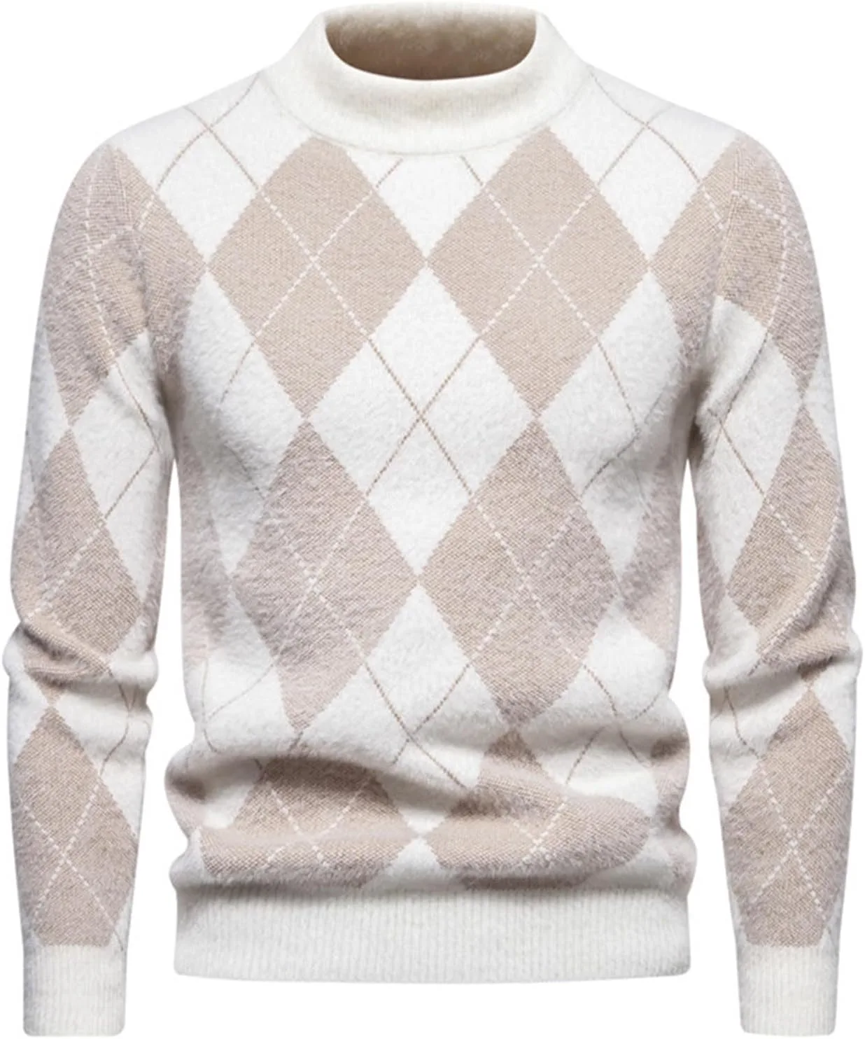 

Мужской свитер с V-образным вырезом и узором "аргайл"