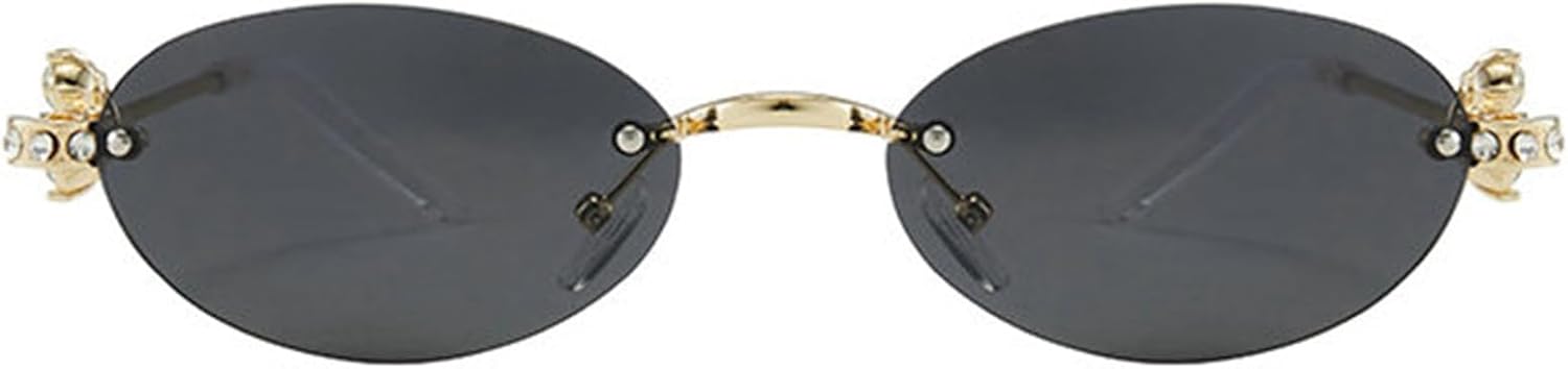 

Солнцезащитные очки Helena Bling с овальными стразами для женщин, модные, в стиле Y2k, с бриллиантами, черные, с защитой от УФ-излучения UV400 и металлическим покрытием, C1